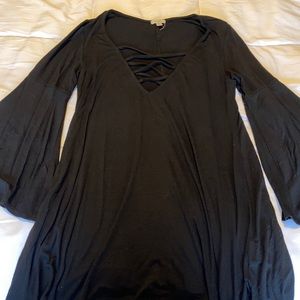 Jersey bell sleeve top